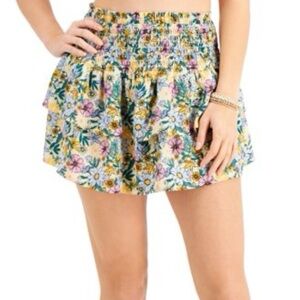 Floral Print Mini Skirt